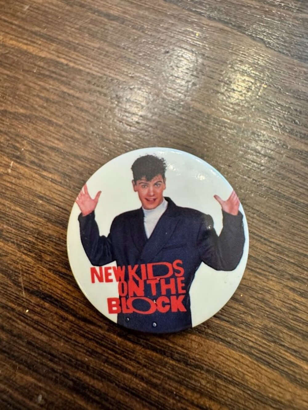 Vintage 1989 New Kids On The Block Jordan Knight Pinback Button 1.5